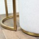 Vienna marble side table and pouffe set