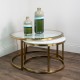 Salzburg s/2 marble/glass coffee tables