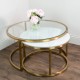 Salzburg s/2 marble/glass coffee tables