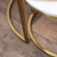 Salzburg s/2 marble/glass coffee tables