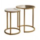 Salzburg s/2 marble/glass side tables