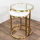 Salzburg s/2 marble/glass side tables