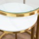 Salzburg s/2 marble/glass side tables