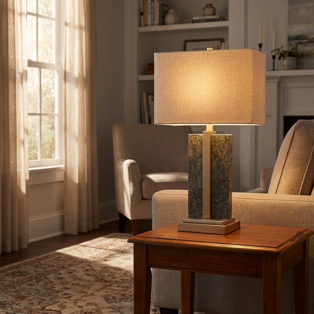 Claudia marble table lamp 70cm