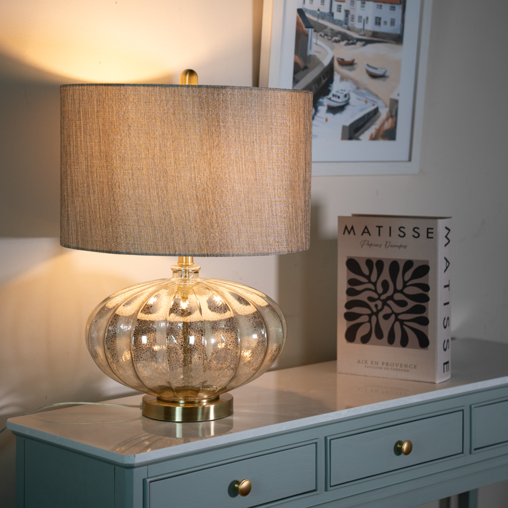 Kyra table lamp mercury glass 57cm