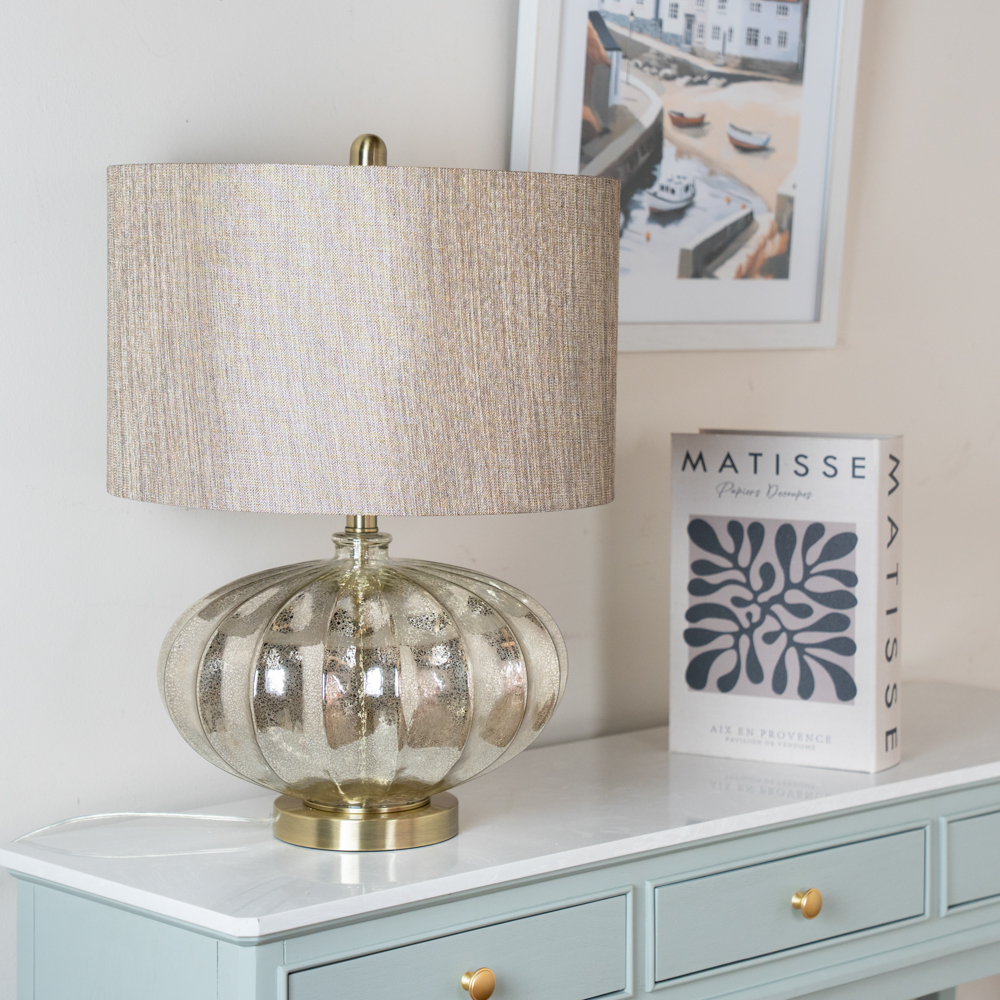 Kyra table lamp mercury glass 57cm