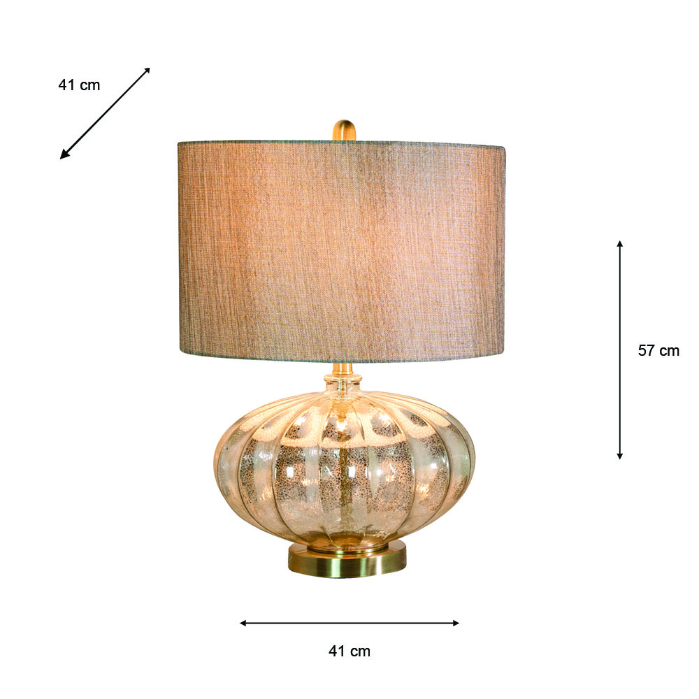 Kyra table lamp mercury glass 57cm