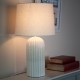 Sloane ceramic table lamp ridged 64cm