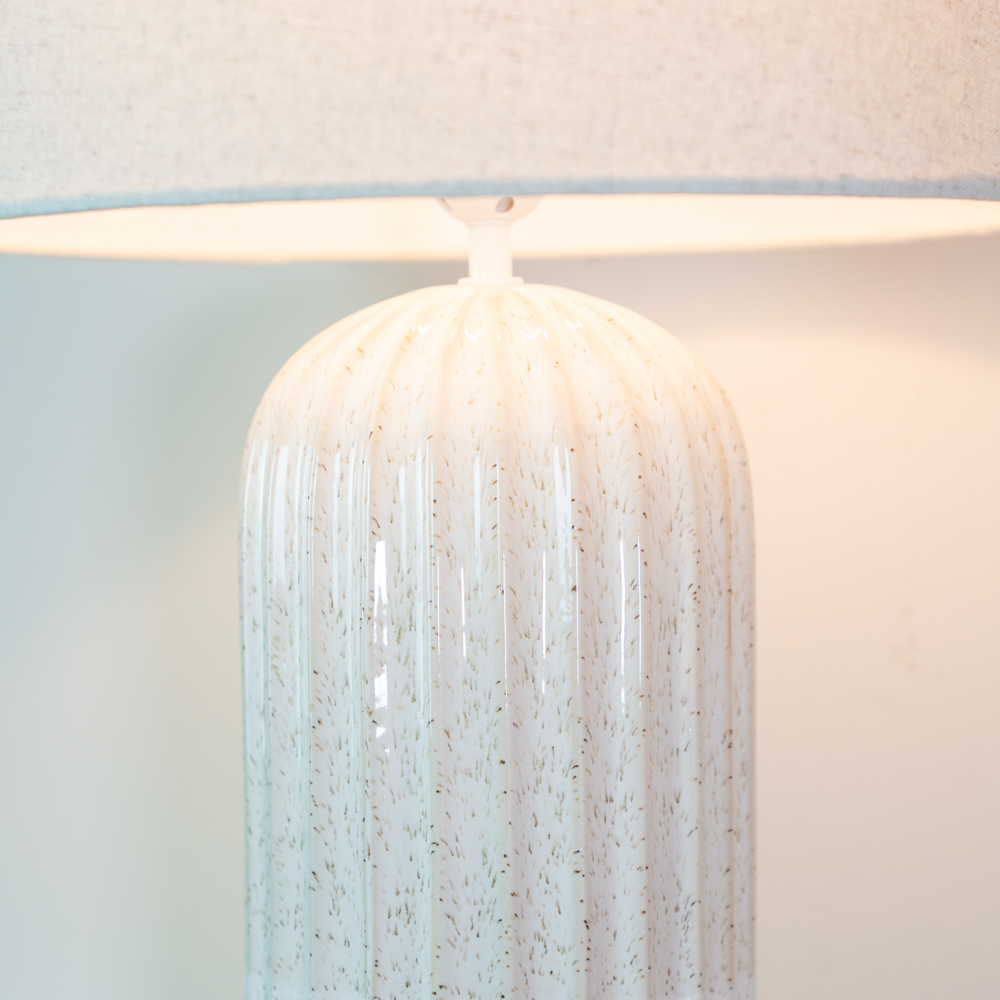 Sloane ceramic table lamp ridged 64cm