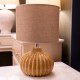 Dakota ceramic lamp muted yellow 35cm