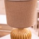 Dakota ceramic lamp muted yellow 35cm