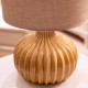 Dakota ceramic lamp muted yellow 35cm