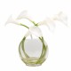Real touch lillies looped stem vase with faux water 50cm
