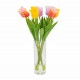 Real touch tulips bundle vase with faux water 33cm