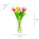 Real touch tulips bundle vase with faux water 33cm