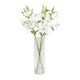 Real touch lillies vase with faux water 70cm