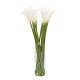 Real touch calla lillies vase with faux water 60cm