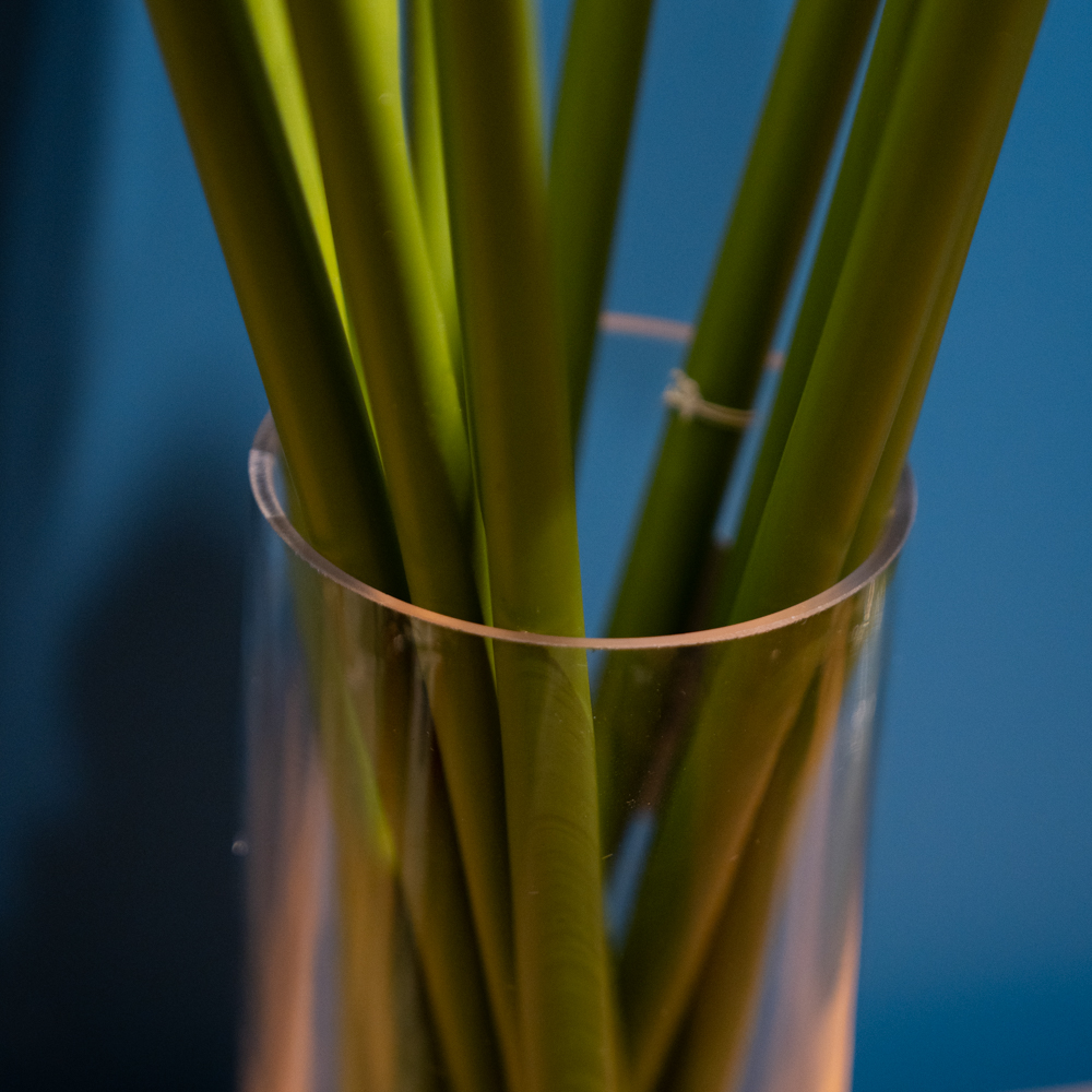Real touch calla lillies vase with faux water 60cm
