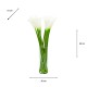 Real touch calla lillies vase with faux water 60cm