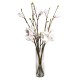 Real touch magnolia vase with faux water 97cm