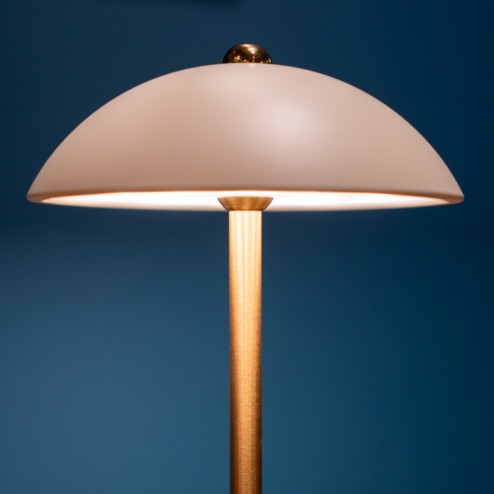 Apollo usb rechargeable lamp matt ivory