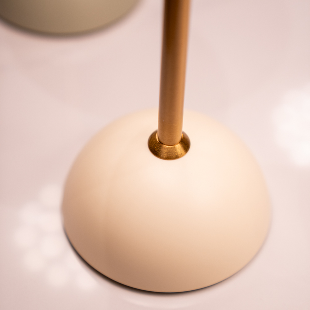 Apollo usb rechargeable lamp matt ivory