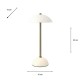 Apollo usb rechargeable lamp matt ivory