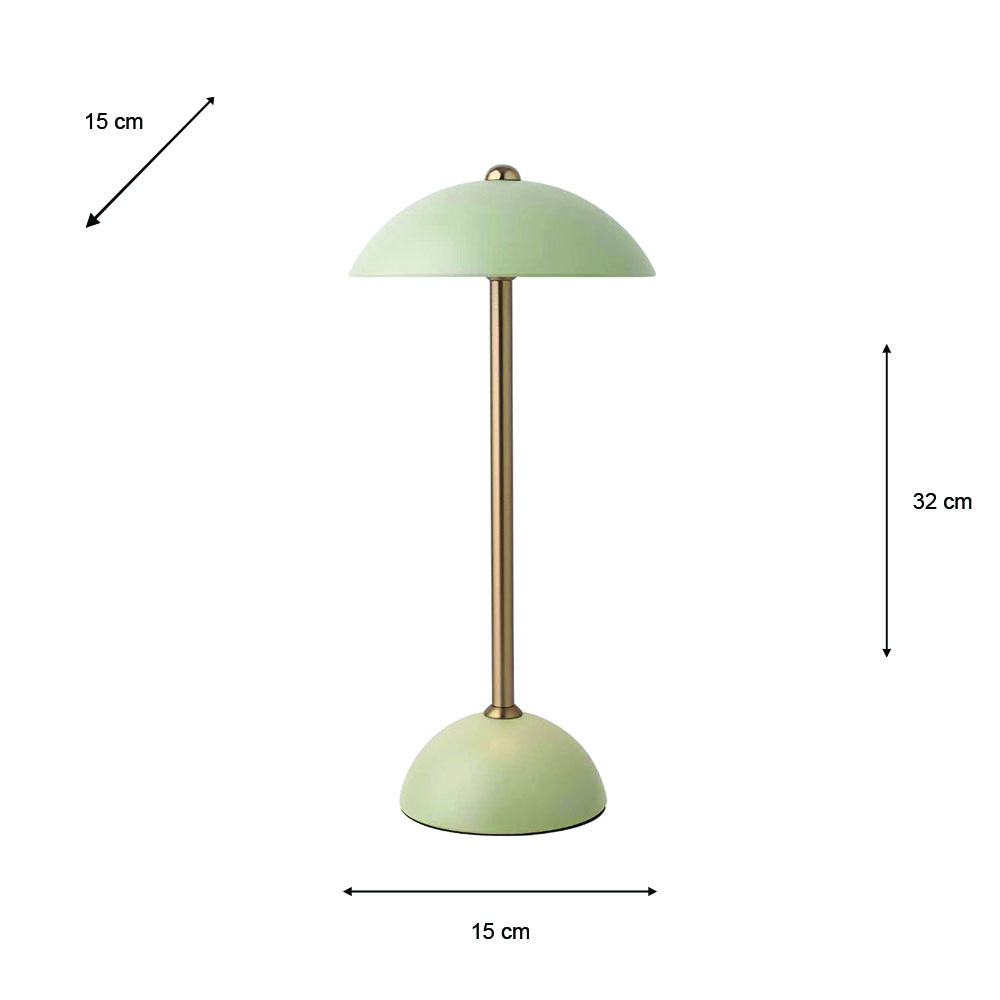 Apollo usb rechargeable lamp matt olive