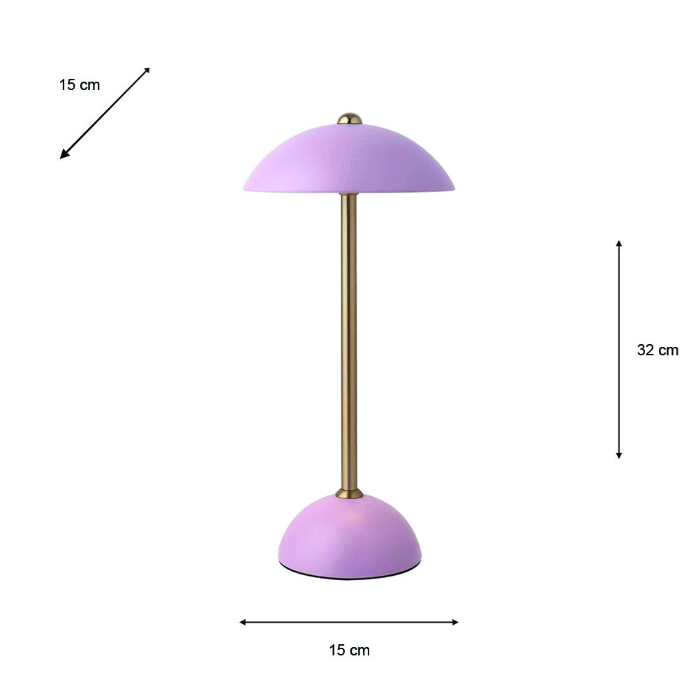 Apollo usb rechargeable lamp matt purple