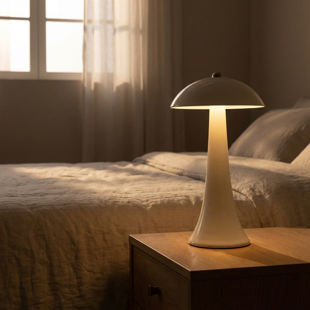 Comet usb rechargeable lamp gloss ivory