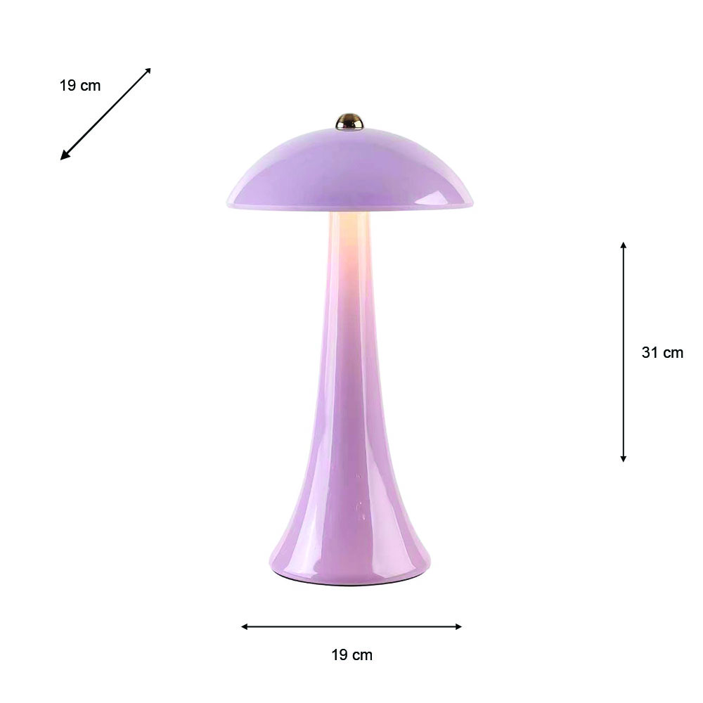 Comet usb rechargeable lamp gloss purple  