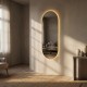 Led modena backlit runway mirror gold 120cm