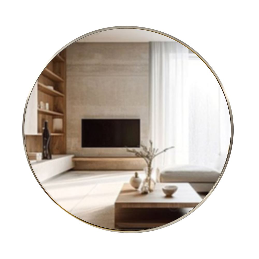 Modena round wall mirror silver 90cm