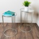 Freya set of 2 accent table silver