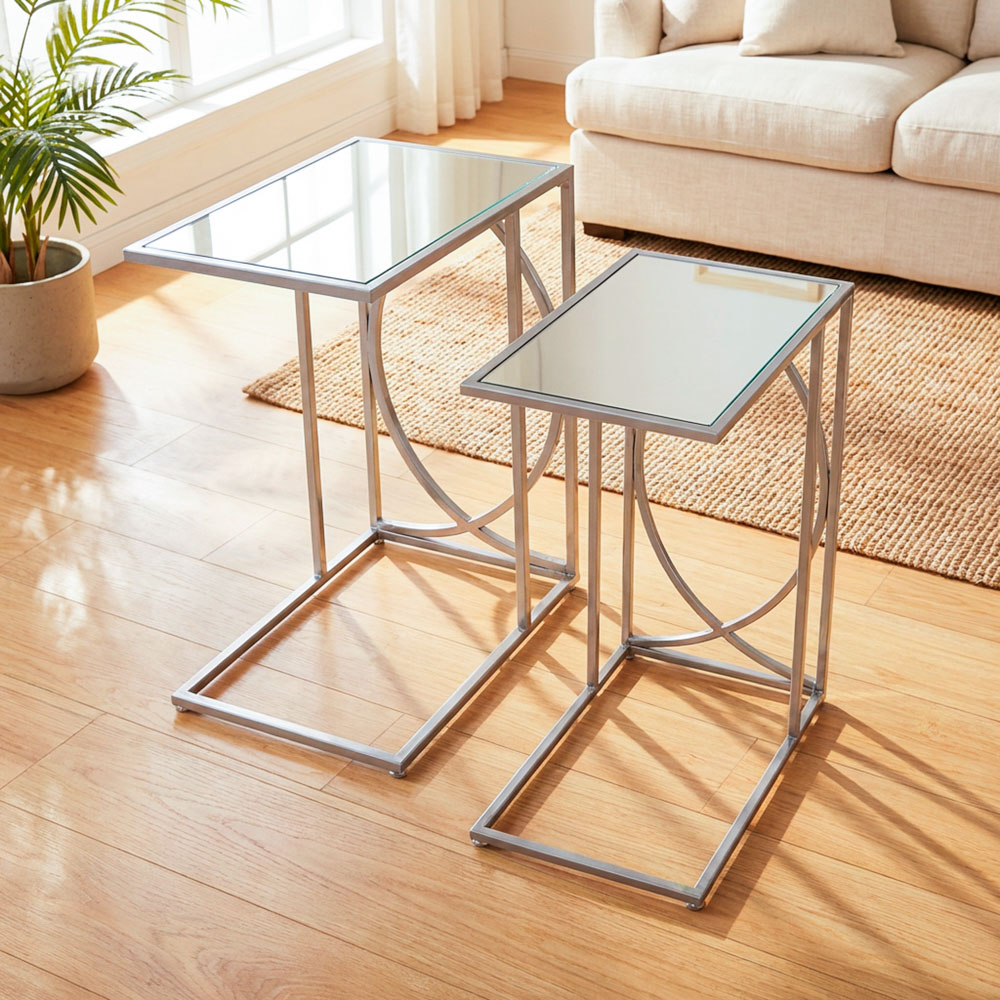 Franklin s/2 sofa tables silver