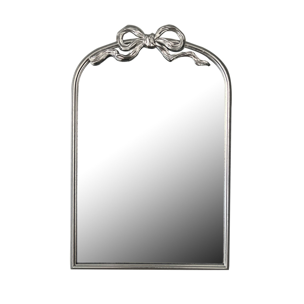 Clayton mirror with bow 72cm silver