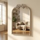 Clayton mirror with bow 72cm silver