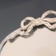 Clayton mirror with bow 72cm silver