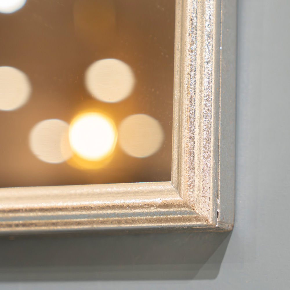 Clayton mirror with bow 72cm silver
