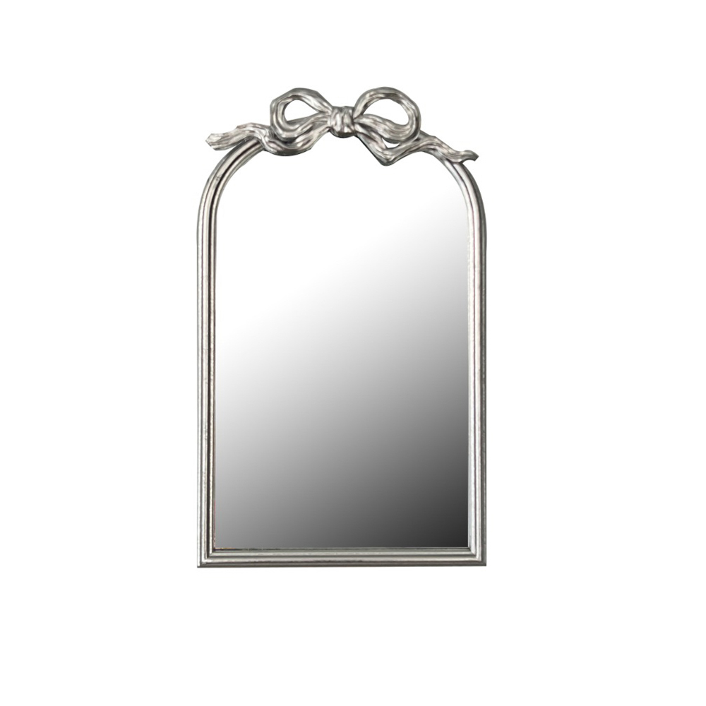 Clayton mirror with bow 50cm silver