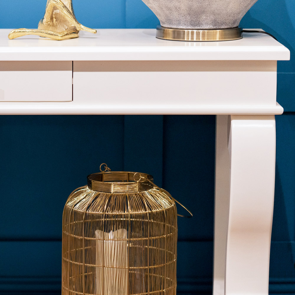 Scroll ivory 150cm sideboard table w/drawer