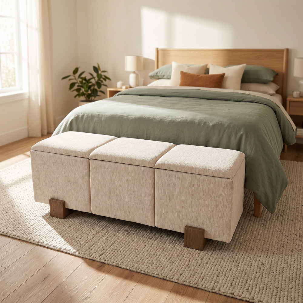 Ivy storage bench natural