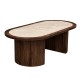 Sorrento coffee table teak with porcelain top 120cm