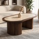 Sorrento coffee table teak with porcelain top 120cm