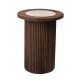 Sorrento side table teak with porcelain top 45cm