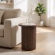 Sorrento side table teak with porcelain top 45cm