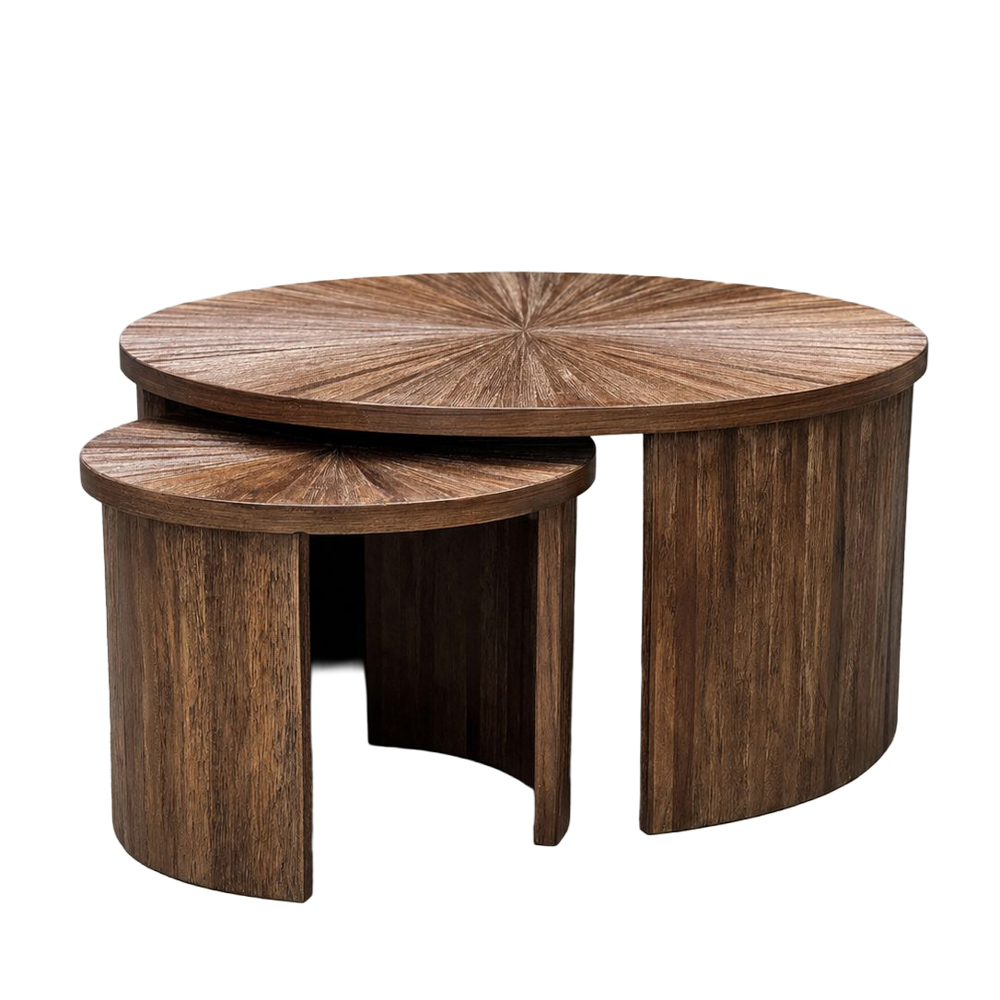 Ray s/2 coffee tables dark teak