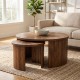 Ray s/2 coffee tables dark teak