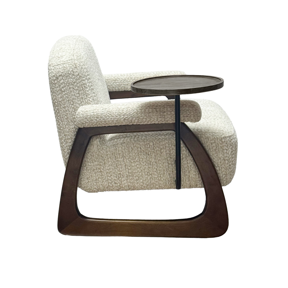 Blake accent chair with table beige