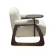 Blake accent chair with table beige